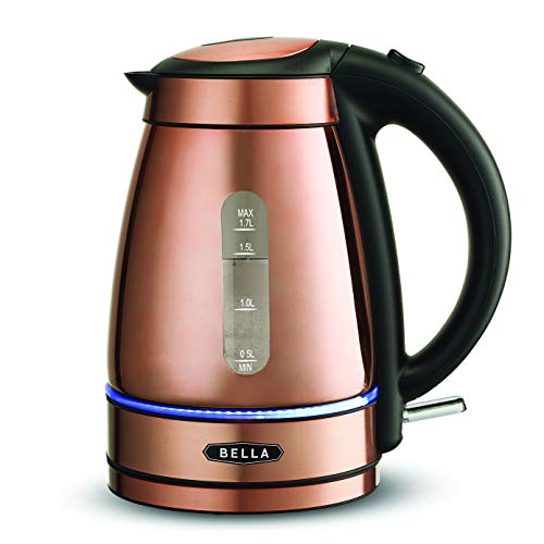 1.7 Liter Electric Tea Kettle Copper Chrome - Fast & Safe