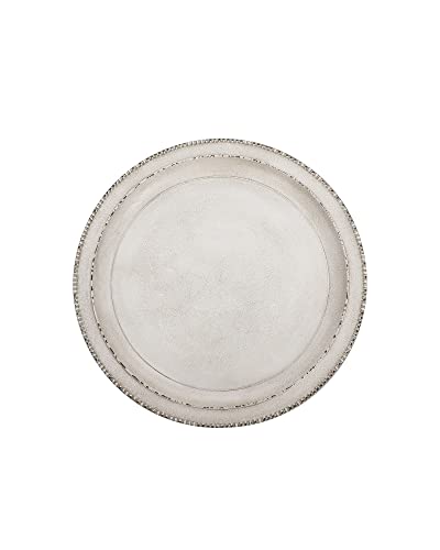 White Round Decorative Tray - Perfect for Coffee Tables