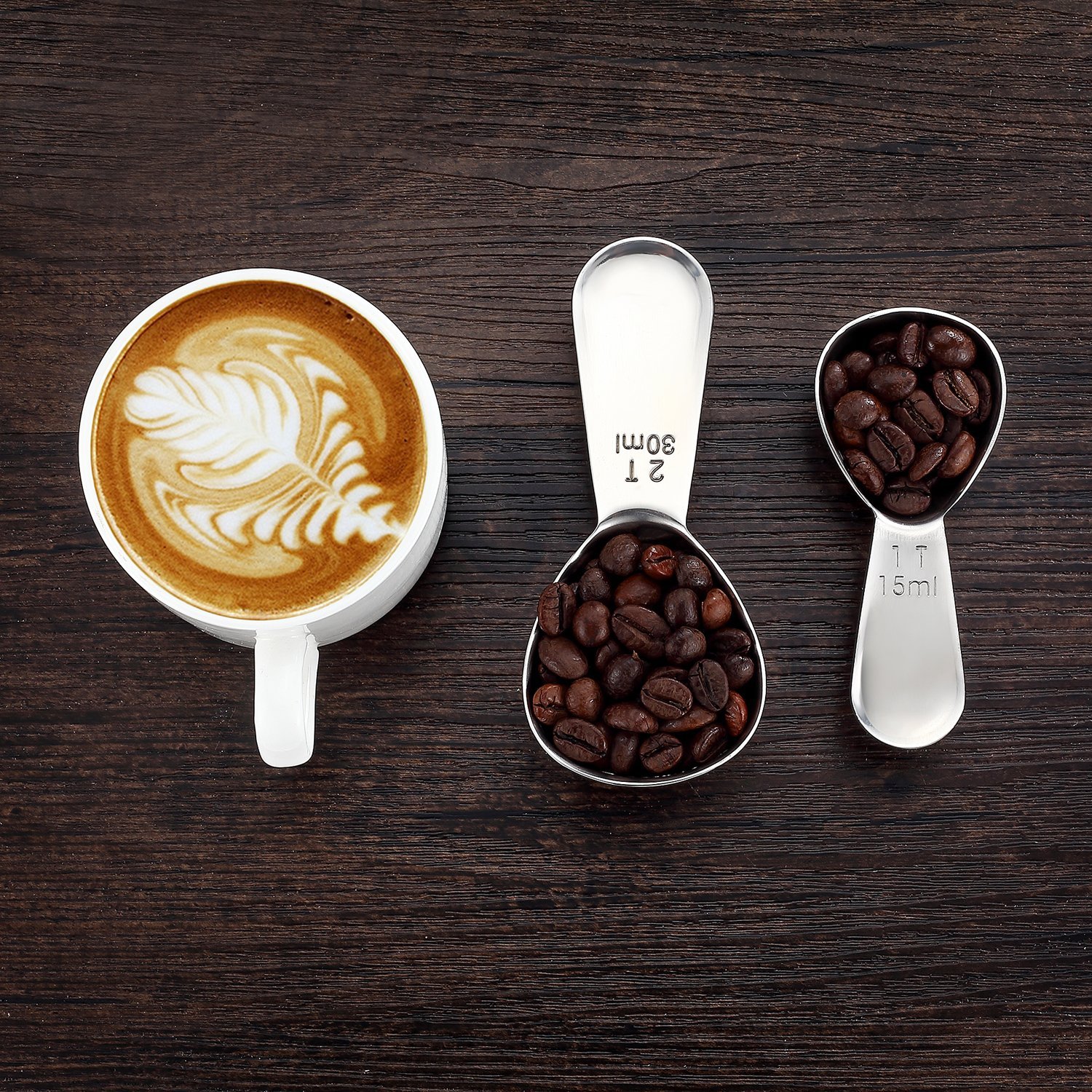 BasicForm Coffee Scoops Stainless Steel Easy to Grip