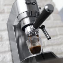 Delonghi EC680M Dedica 15-Bar Stainless Steel Espresso Machine with frothing system and 