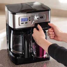 Hamilton Beach FlexBrew 49983A Coffee Maker with Single Serve & 12-Cup Carafe Brewing Options 