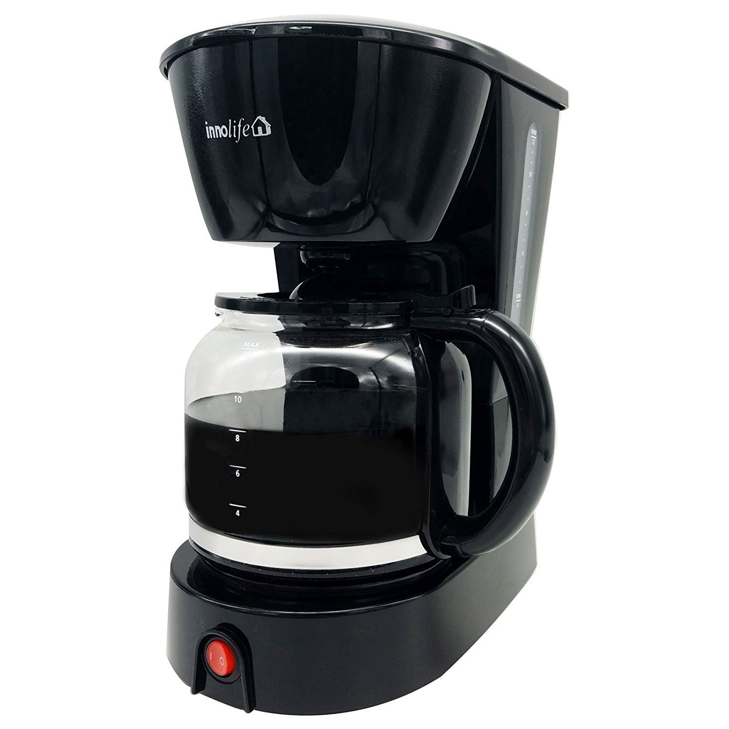 InnoLife CM1009-ET 12-Cup Coffee Maker Coffeemaker with Glass Carafe