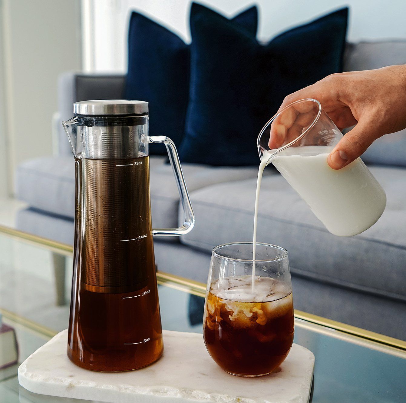 Cold Brew Iced Coffee Maker and Tea Infuser with Spout