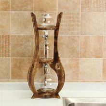 Cold Drip Iced Coffee Maker with High Borosilicate Glass, Wooden Tower, and Stainless Steel Filter for Smooth Iced Coffee 🧊☕ 