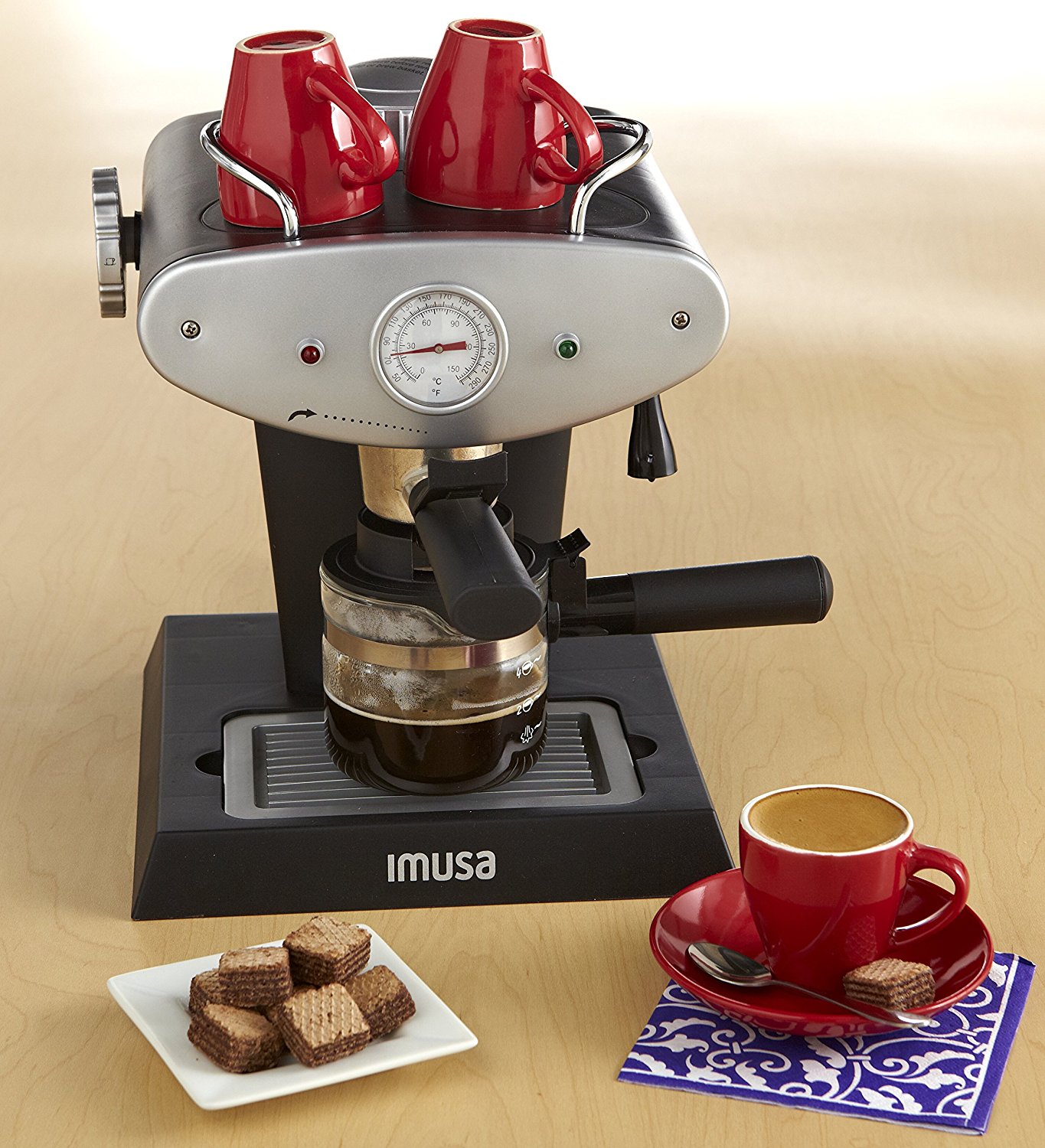 IMUSA USA Gourmet Espresso Cappuccino Maker