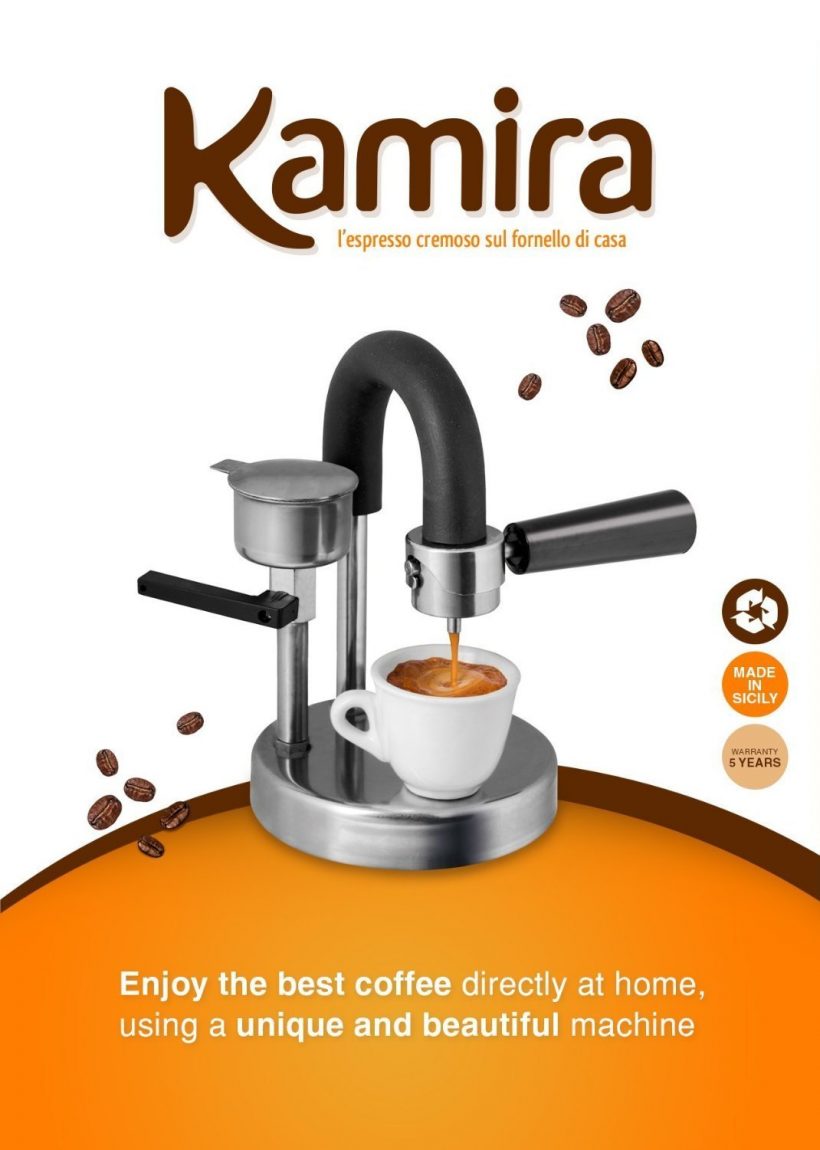 KAMIRA Moka Express 1/2 Cups Stovetop Espresso Maker Coffee and TEA ...