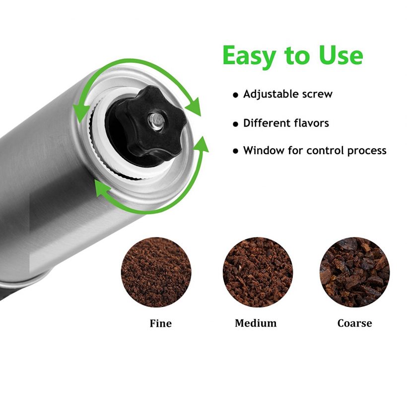 AOSHR Stainless Steel Manual Coffee Grinder