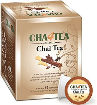 Cha4TEA Chai Black Tea K Cups for Keurig K-Cup