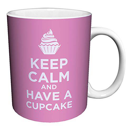 Keep Calm and Eat a Cupcake Pink Coffee Mug