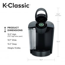 Keurig K55 K-Classic Single Serve Programmable K-Cup Pod Coffee Maker, Black