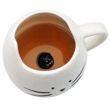 Teagas Surprise White Cat Coffee Mug with Baby Kitty Inside