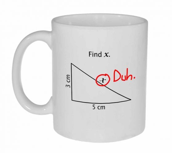 Find X Funny Math Coffee or Tea Mug