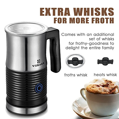 New Electric Double Mesh Milk Frother Whisk Latte Cappuccino Barista Art