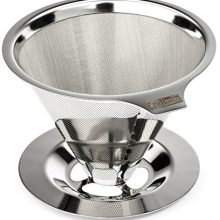 Cafellissimo Paperless Pour Over Coffee Maker - Reusable stainless steel coffee dripper for a perfect cup of coffee. 