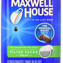 Maxwell House Decaf Original Roast Filter Packs – Pre-Measured for Easy Brewing of Decaf Coffee 