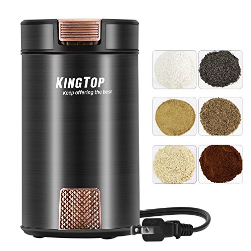 KINGTOP Coffee Grinder Electric 200W Stainless Steel Blade Grinder for Coffee Bean Seed Nut Spice Herb Pepper 2 Years Warranty 