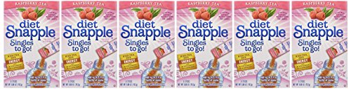 Diet Snapple Singles to Go Raspberry Tea (6 Sticks in each ...