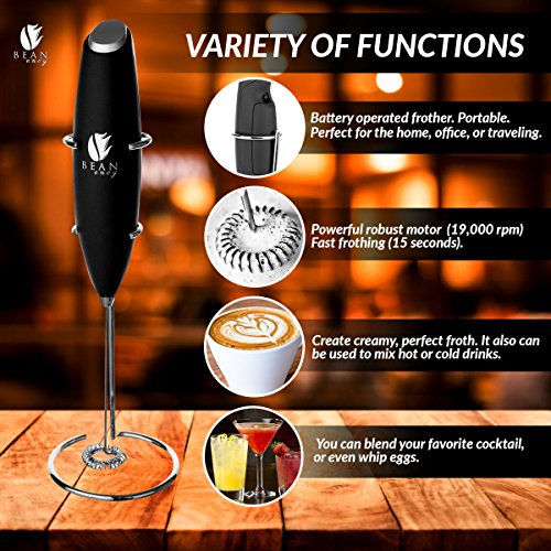Bean Envy Milk Frother Handheld - Perfect For The Best Latte
