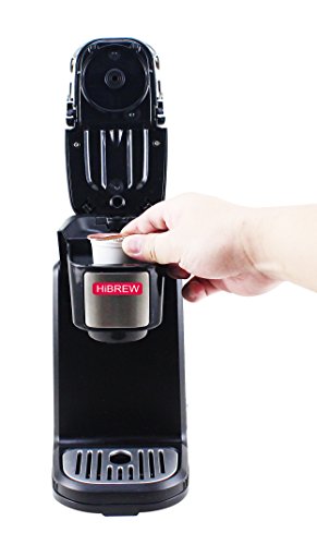 HiBREW Single Serve Compact Portable Travel Size K-Cup Coffee and Tea Maker  Brewing System - Black