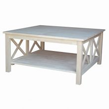 International Concepts OT-70SC Hampton Square Coffee Table Unfinished