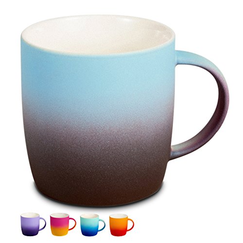 Begondis Coffee Mug Ceramic Gradient Ombré Color Elegant Matte Tea Cup