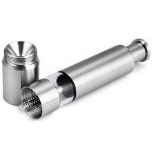 Blackblume Kitchen Tool Manual Stainless Steel Salt Pepper Mill Spice Sauce Grinder (Silver)