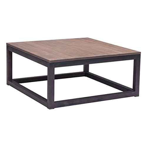 Zuo Modern Civic Center Square Coffee Table, Distressed Natural