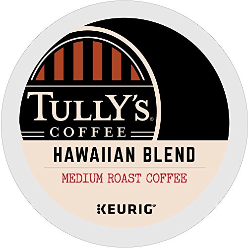 Tully's Coffee Hawaiian Blend Keurig Single-Serve Medium Roast Coffee K-Cup Pods, 32 Count