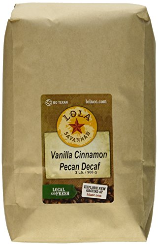 Lola Savannah Vanilla Cinnamon Pecan Whole Bean, Decaf, 2 Pound