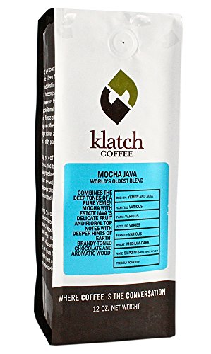 Klatch Coffee "Mocha Java Blend" Medium Roasted Whole Bean Coffee (Asia) - 2 Pound Bag