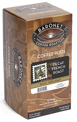 Baronet Coffee Decaf French Roast Coffee Pods, 54 Count