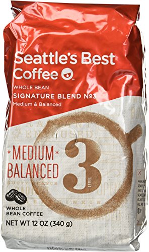 Seattle's Best Level 3, Whole Bean, 12-Ounce Bags (Pack of 3)