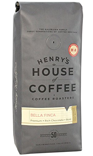Henry's House Of Coffee "Bella Finca" Dark Roasted Fair Trade Whole Bean Coffee - 1 Pound Bag