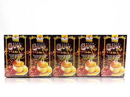5 Boxes Gano Excel 3 IN 1 Ganoderma Coffee (20 Sachets Per Box)