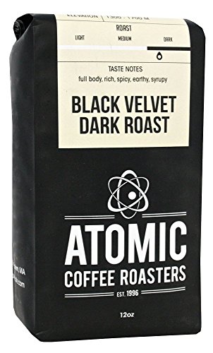 Atomic Cafe "Black Velvet Dark Roast" Dark Roasted Whole Bean Coffee - 12 Ounce Bag