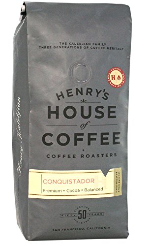 Henry's House Of Coffee "Conquistador" Dark Roasted Whole Bean Coffee - 1 Pound Bag