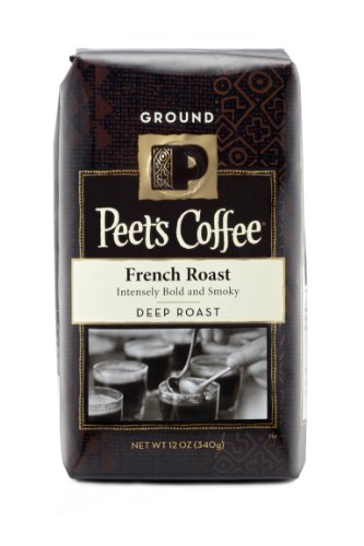 Peet's Ground Coffee, French Roast, Dark Roast, 12-Ounce Bags (Pack of 2)