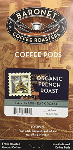 Baronet Coffee Fair Trade Organic French Roast, 54 Count