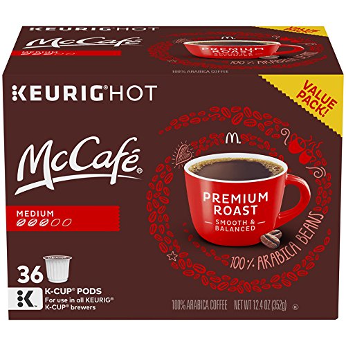 McCafe Premium Roast Coffee K-Cup Pods, 36 Count, 12.4 Ounce