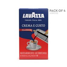 Lavazza Crema e Gusto Ground Coffee Blend, Espresso Dark Roast, 8.8-Ounce Brick (Pack of 4)