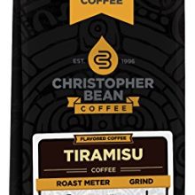 Christopher Bean Coffee Flavored Whole Bean Coffee, Tiramisu, 12 Ounce