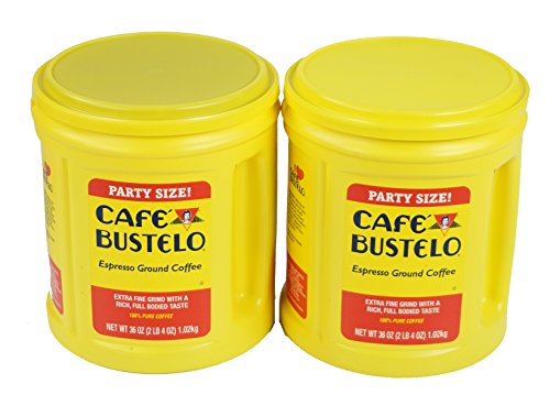 Cafe Bustelo Coffee Espresso, 36-Ounce Cans (Pack of 2)
