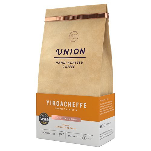 Union Hand Roasted Coffee Organic Yirgacheffe Ethiopia Ground Coffee 200 g