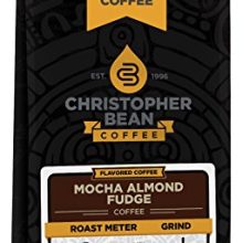 Christopher Bean Coffee Flavored Whole Bean Coffee, Mocha Almond Fudge, 12 Ounce