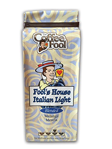 The Coffee Fool Fool's House Italian Light Whole Bean Coffee, 10 Ounce