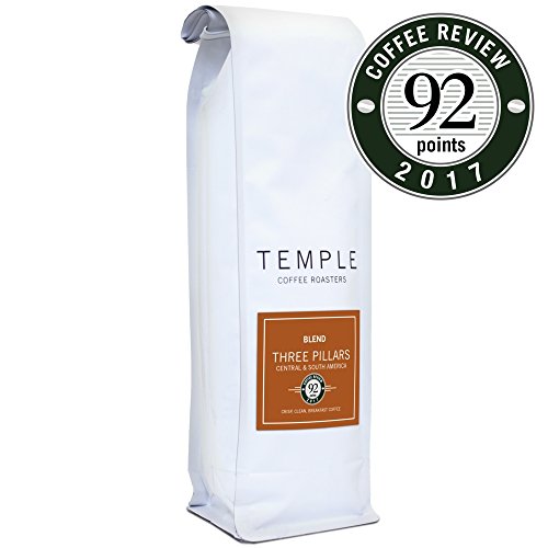 Temple Coffee "Three Pillars" Medium Roasted Whole Bean Coffee - 12 Ounce Bag