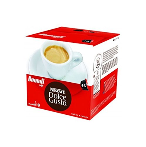 Nescafe DOLCE GUSTO Pods/ Capsules - BUONDI Coffee = 16 count (pack of 4)