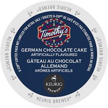 Timothy's World Coffee German Chocolate Cake K-cup for Keurig Brewers, 96 Count