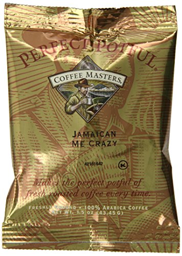 Coffee Masters Perfect Potful Jamaican Me Crazy Ground Coffee, 1.5-Ounce Packets (Pack of 12)
