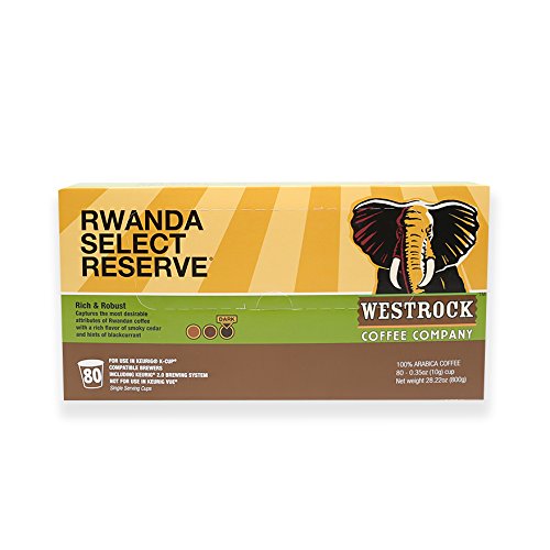 Westrock Coffee Company Rwanda Select Reserve Best Dark Roast Gourmet Single Serve Cups, 80 Count